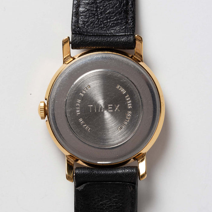 material shot of the back of The 1974 Timex Mercury Calendar Gold