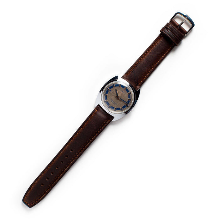 flatlay of The 1974 Timex Viscount M24
