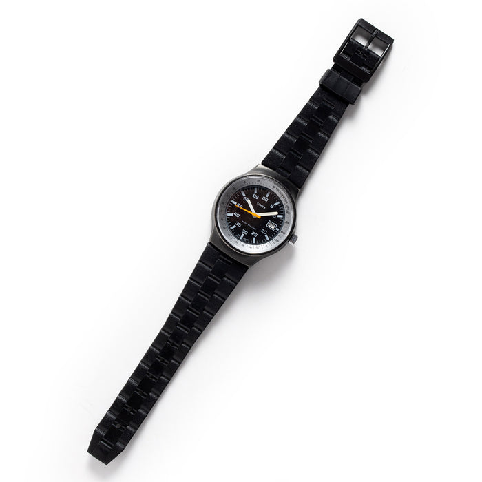 flatlay of the 1978 Timex Black Max