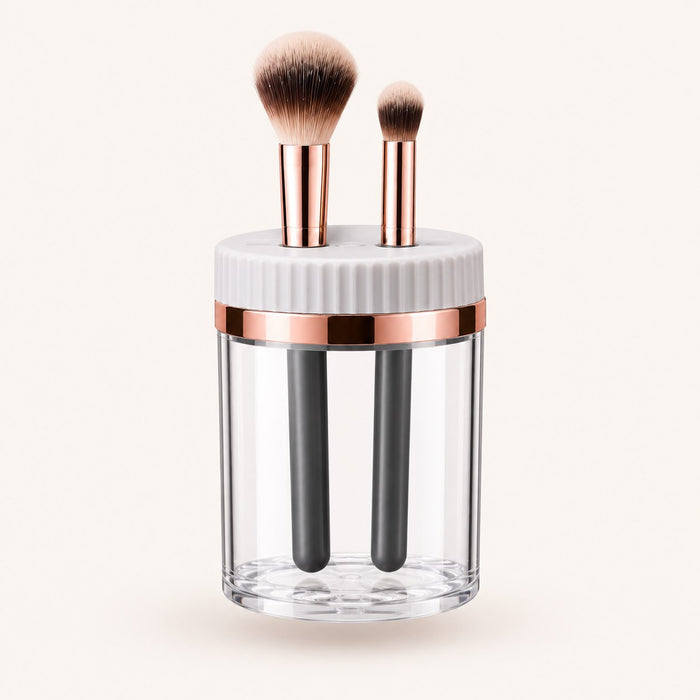 Clean brushes stored protected in the silicone cap