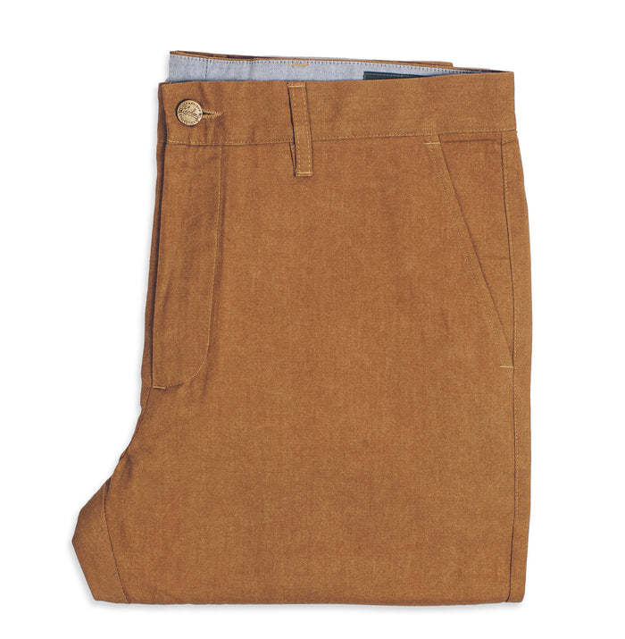 6 Point Pant in Caramel Oxford