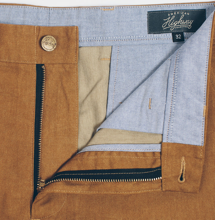 6 Point Pant in Caramel Oxford