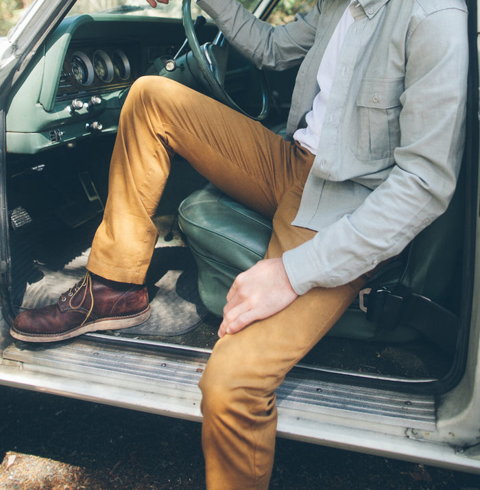 6 Point Pant in Caramel Oxford