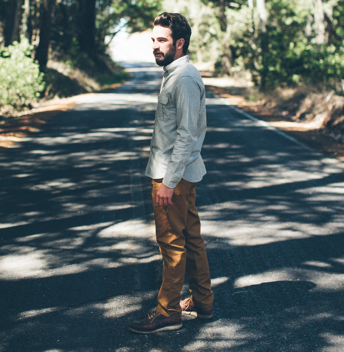 6 Point Pant in Caramel Oxford