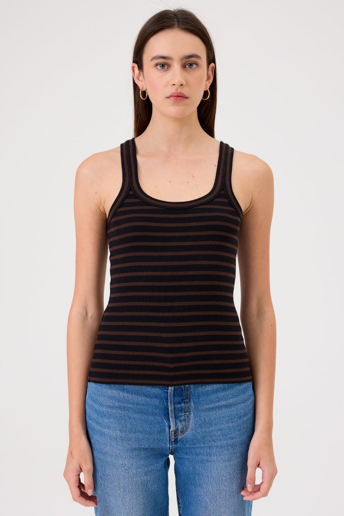 Angeline Striped Tank - Goldie LeWinter #color_black