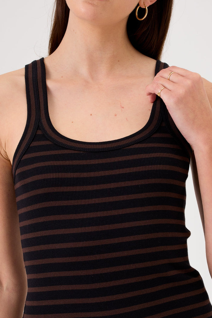 Angeline Striped Tank - Goldie LeWinter #color_black