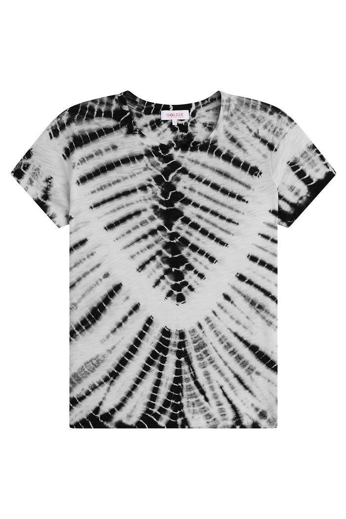 Astral Tie Dye Boy Tee - Goldie LeWinter #color_white / black tie dye