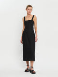 KIVARI Azarea Tie Back Midi Dress Black