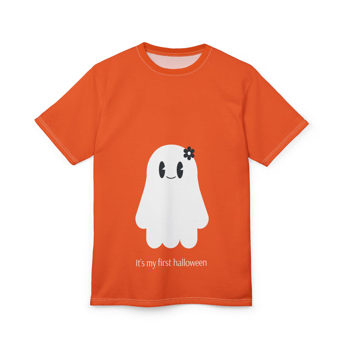 Baby’s First Halloween Ghost Tee — Cute Orange Infant Halloween T-Shirt