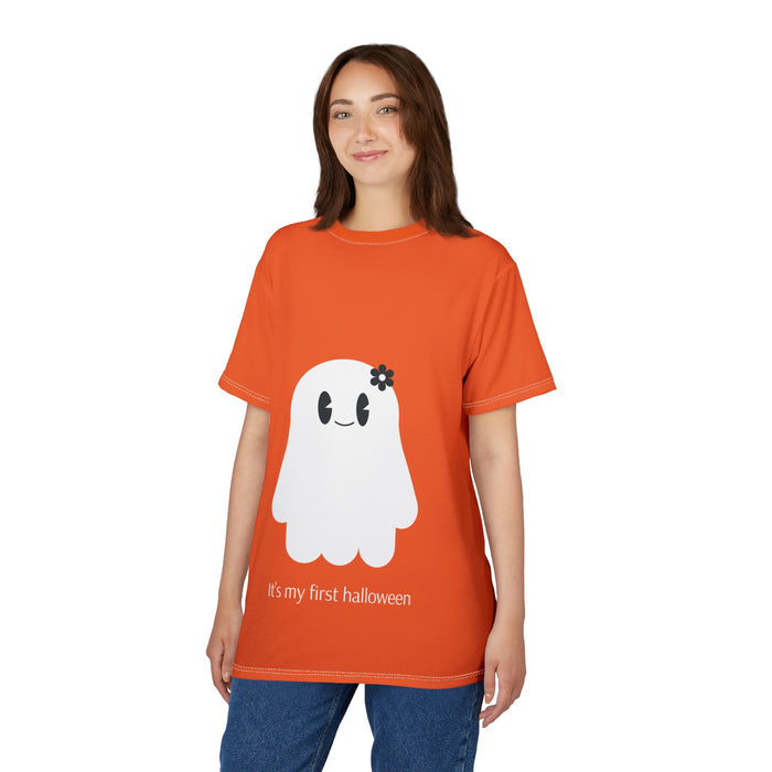 Baby’s First Halloween Ghost Tee — Cute Orange Infant Halloween T-Shirt