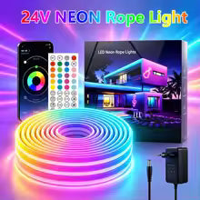 Bande Lumineuse LED Néon RGB – Synchronisation Musicale & Télécommande