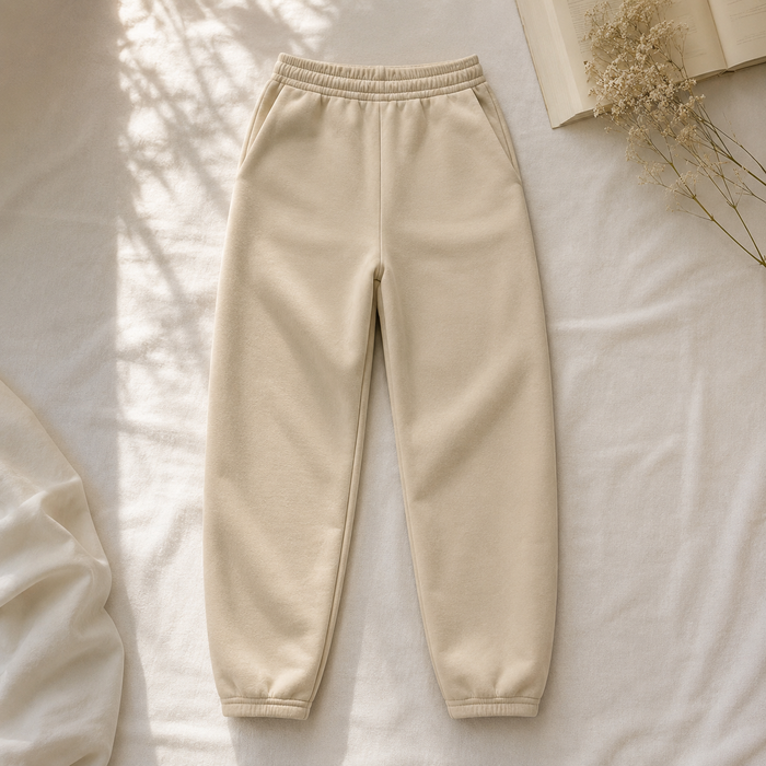 Beige Cozy Sweatpants — Casual Lounge Joggers
