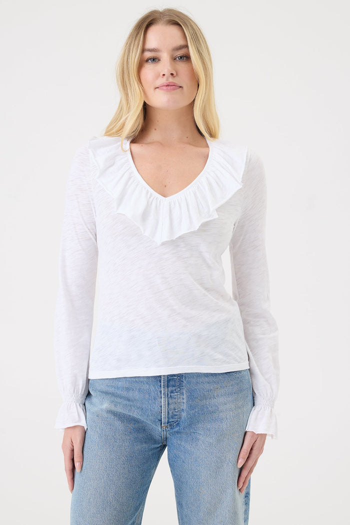 Bella Ruffle Top - Goldie LeWinter #color_white
