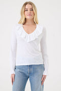 Bella Ruffle Top - Goldie LeWinter #color_white