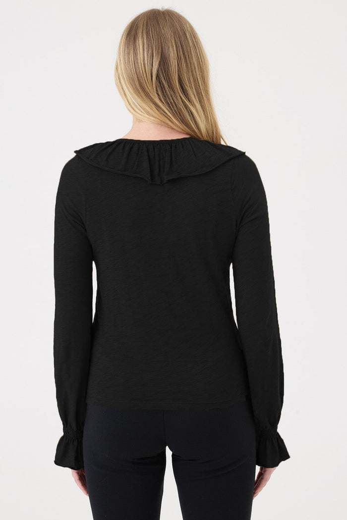 Bella Ruffle Top - Goldie LeWinter #color_black