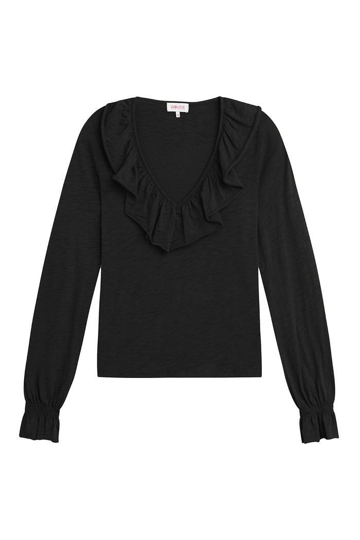 Bella Ruffle Top - Goldie LeWinter #color_black