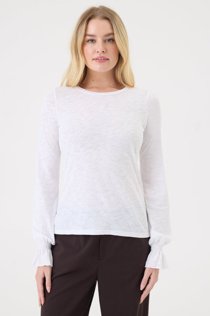 Bishop Sleeve Blouse - Goldie LeWinter #color_white