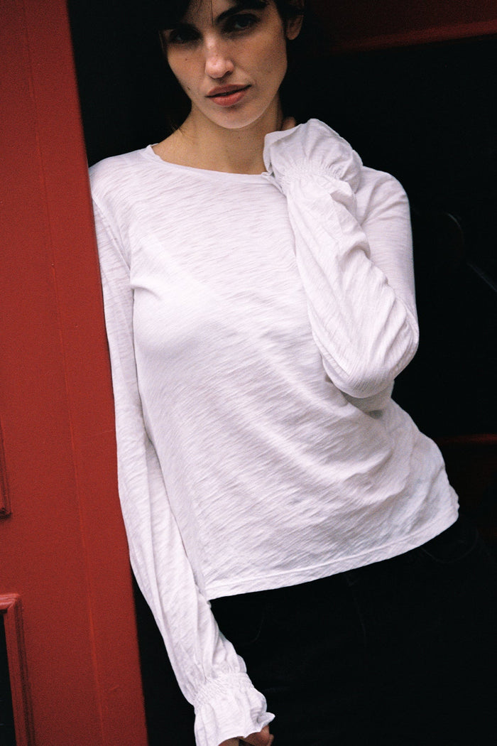 Bishop Sleeve Blouse - Goldie LeWinter #color_white