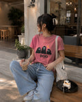 Boo Ghosts Halloween T‑Shirt — Cute Trio Ghosts with Moon