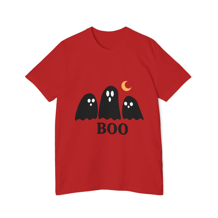 Boo Ghosts Halloween T‑Shirt — Cute Trio Ghosts with Moon