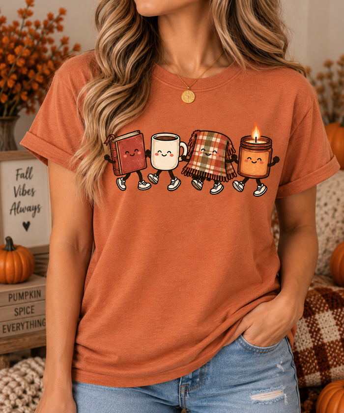 Book, Coffee, Cozy Tee