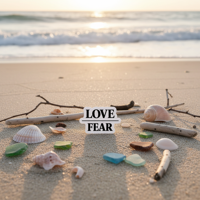 Love Fear Sticker Beachy Lifestyle