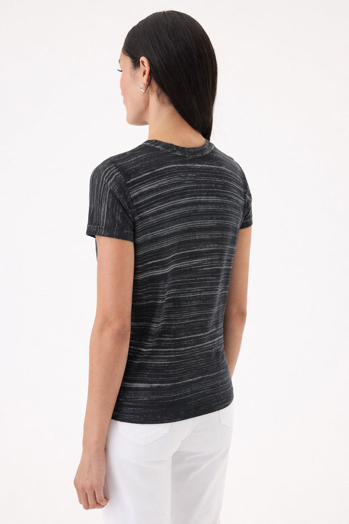 Cabana Stripe Boy Tee - Goldie LeWinter #color_black
