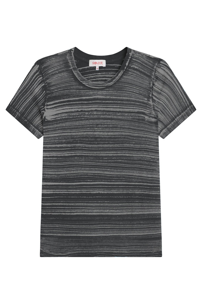Cabana Stripe Boy Tee - Goldie LeWinter #color_black