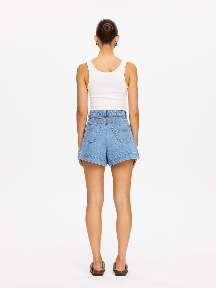 Celene Denim Shorts - Stonewash