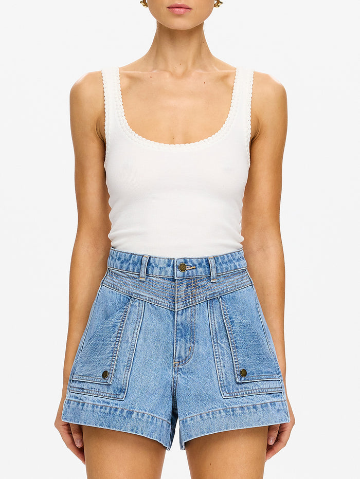 Celene Denim Shorts - Stonewash