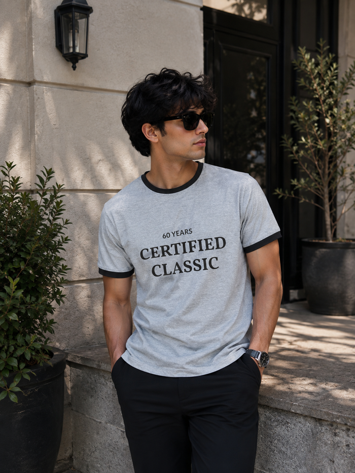 Certified Classic Ringer T-Shirt – 60 Years Anniversary Tee