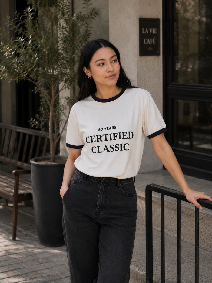 Certified Classic Ringer T-Shirt – 60 Years Anniversary Tee