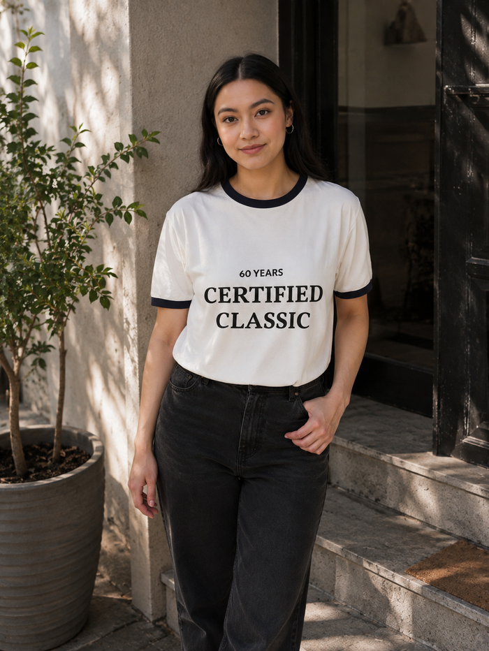 Certified Classic Ringer T-Shirt – 60 Years Anniversary Tee