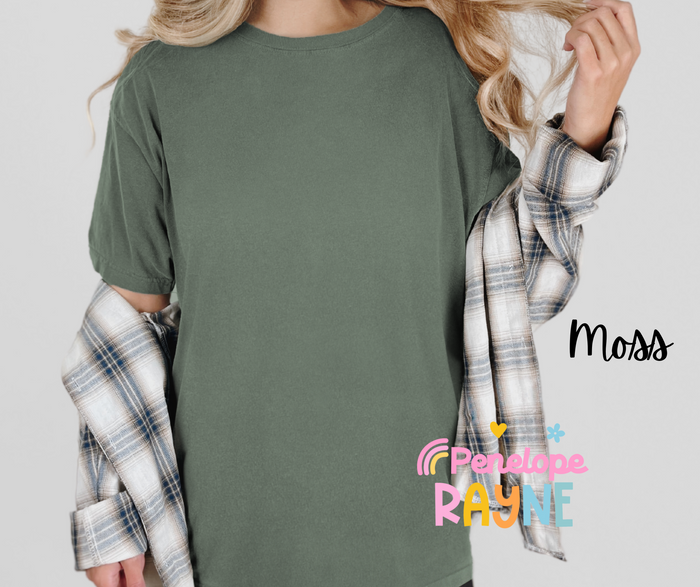 Checkered Mama Ghost- Comfort Colors Tee