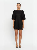 SD333BLK-CLEO-BUBBLE-SLEEVE-MINI-DRESS-BLACK-01