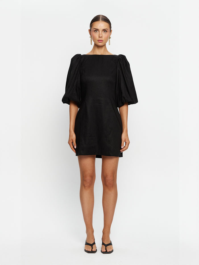 SD333BLK-CLEO-BUBBLE-SLEEVE-MINI-DRESS-BLACK-01