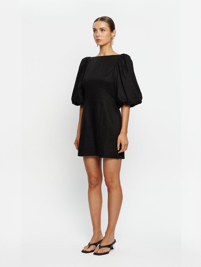 SD333BLK-CLEO-BUBBLE-SLEEVE-MINI-DRESS-BLACK-02