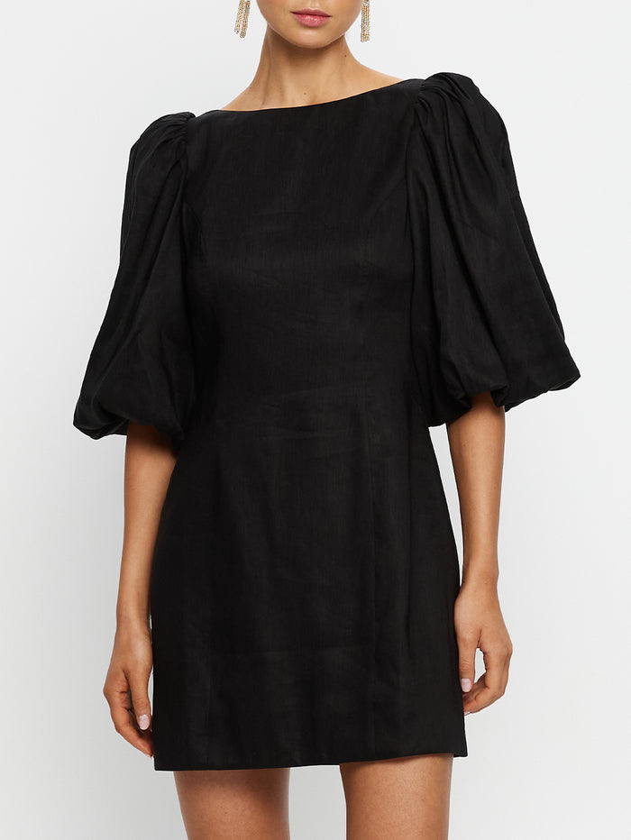 SD333BLK-CLEO-BUBBLE-SLEEVE-MINI-DRESS-BLACK-05