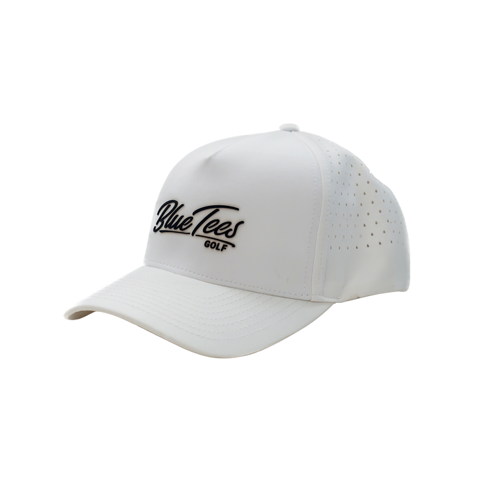 White Blue Tees Golf Hat