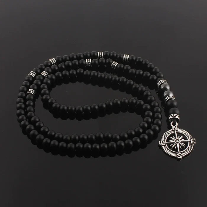 Compass Obsidian Necklace