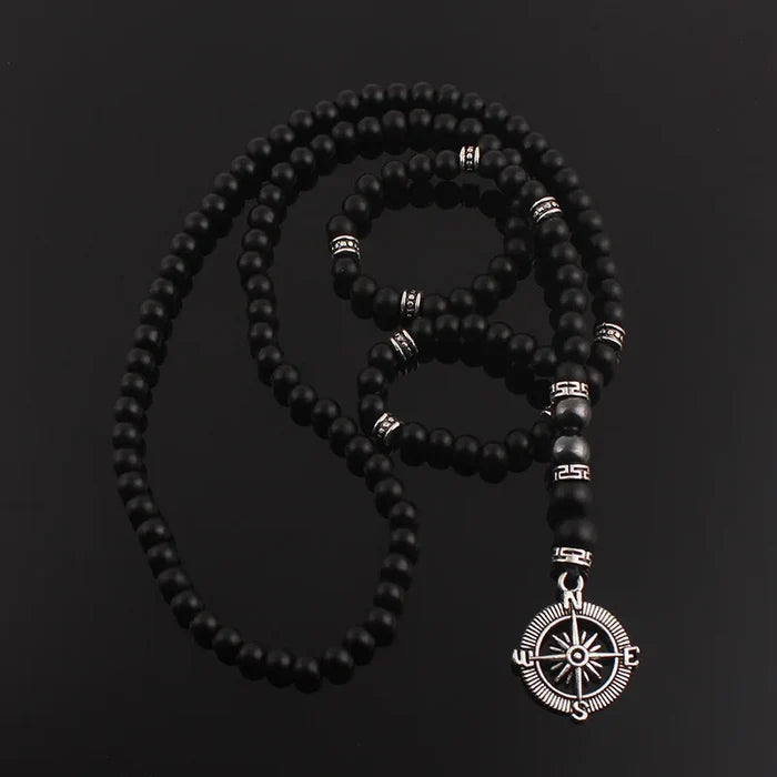 Compass Obsidian Necklace