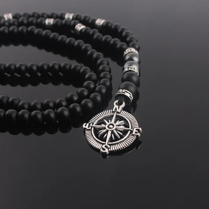 Compass Obsidian Necklace