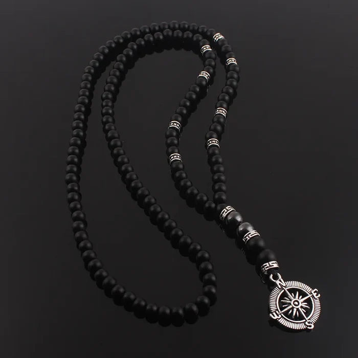Compass Obsidian Necklace
