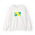 Crewneck Sweatshirt — Green & Yellow Floral Abstract Print