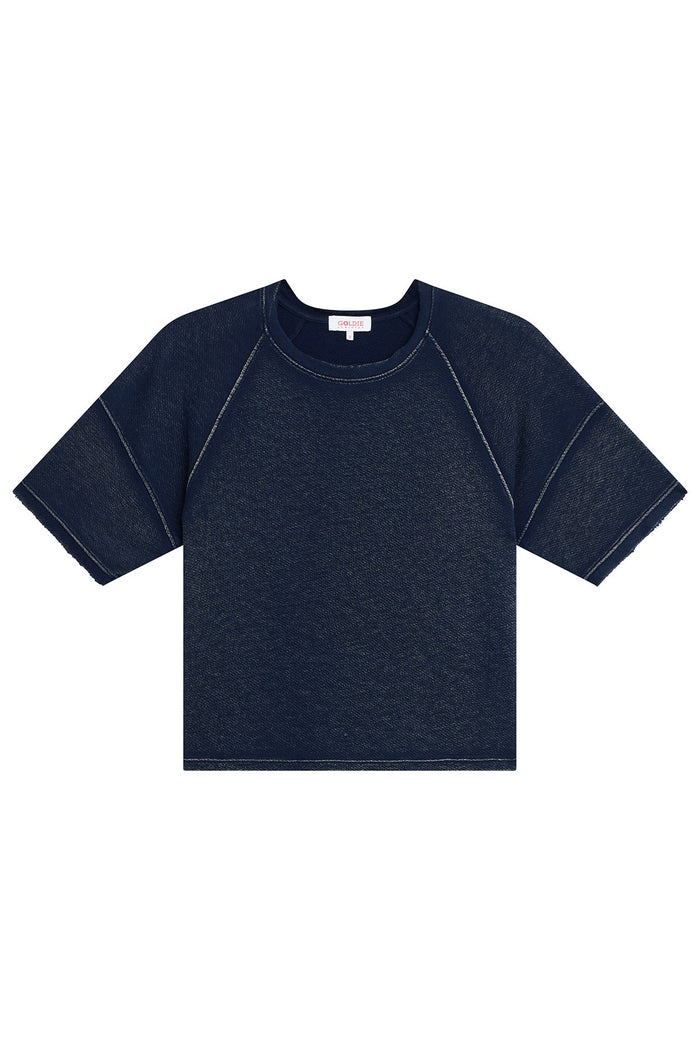 Denim Wash Raglan Top