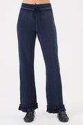 Denim Wash Ruffle Pant