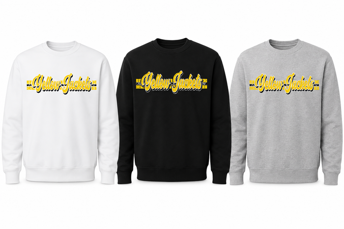 Distressed Yellow Jackets Crewneck