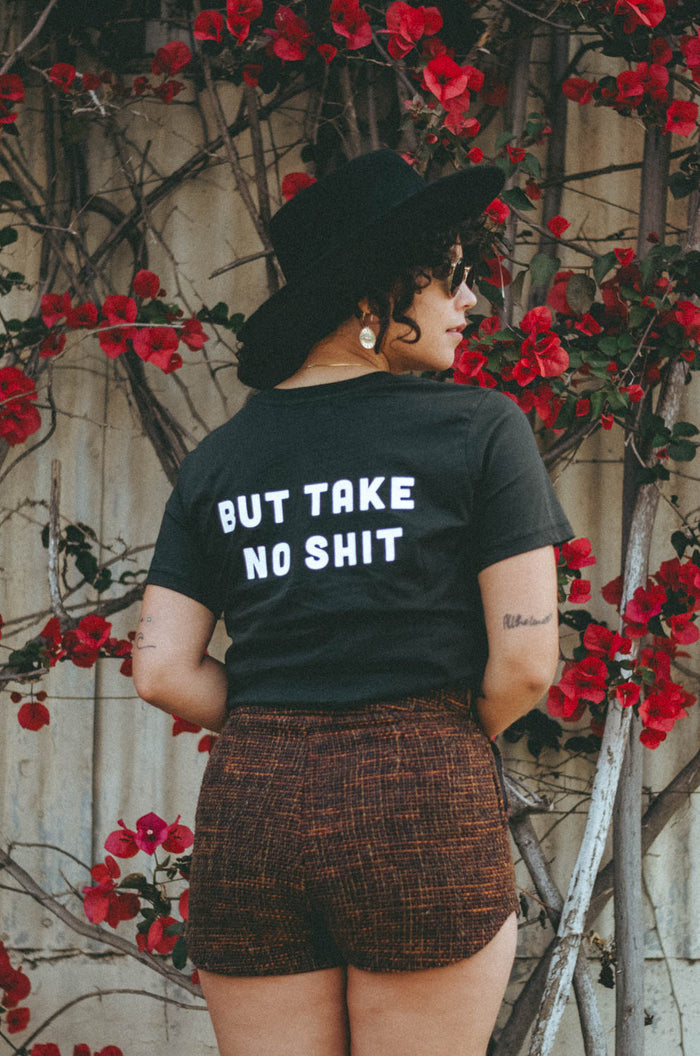 Do No Harm But Take No Shit Shirt in Black