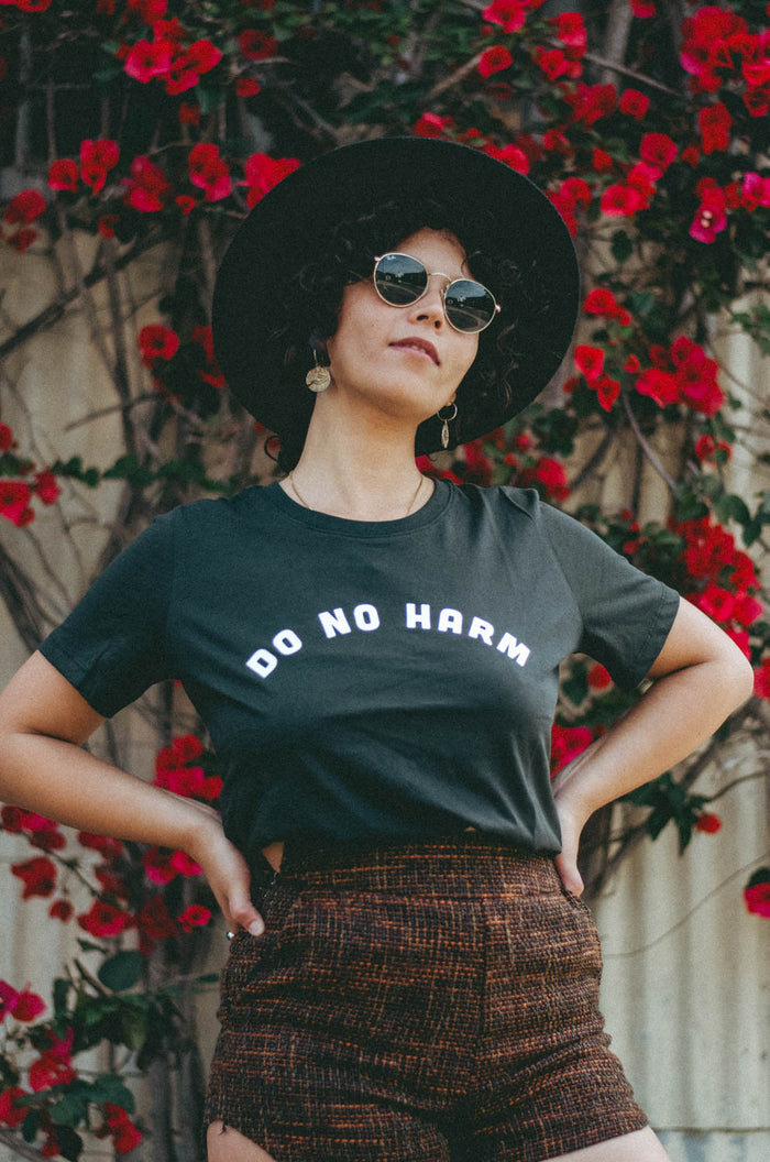 Do No Harm But Take No Shit Shirt in Black