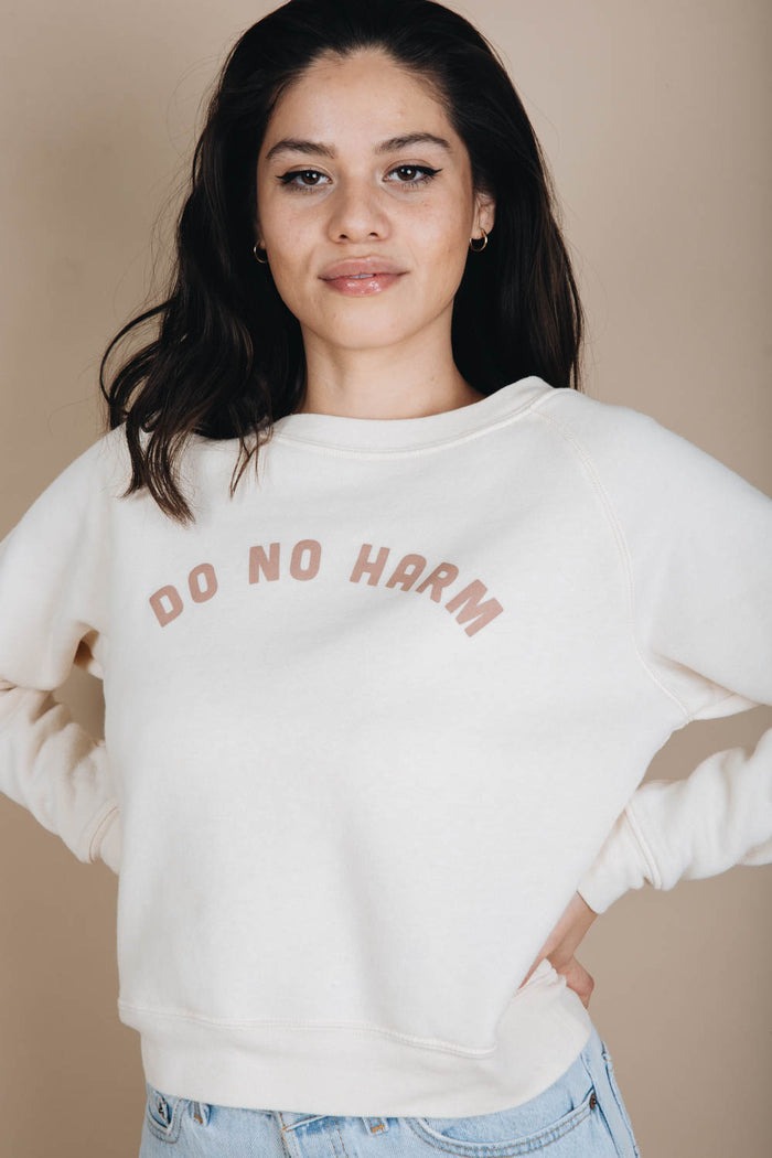 Tapioca Do No Harm But Take No Shit Sweatshirt by The Bee and The Fox